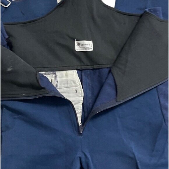 VTG Edelweiss Blue Work Outdoor Bibs Active Ski Overalls Stretch US Womens 36-38 - Picture 14 of 16